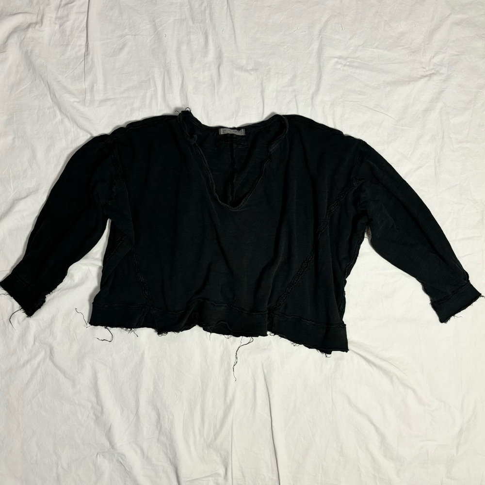 WE THE FREE WOMENS Medium Vega Long Sleeve Pullover Black OB1265901